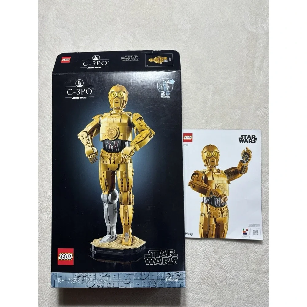 Lego Star Wars C-3PO EMPTY BOX and MANUAL ONLY 75398 No Lego Pieces - Picture 1 of 9